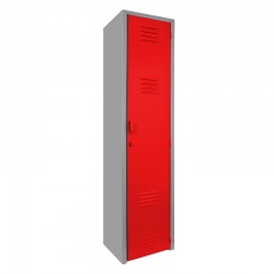 Locker metálico dual chico - 1 puerta rojo
